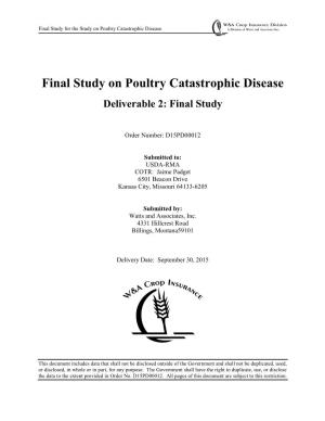 Final Study on Poultry Catastrophic Disease