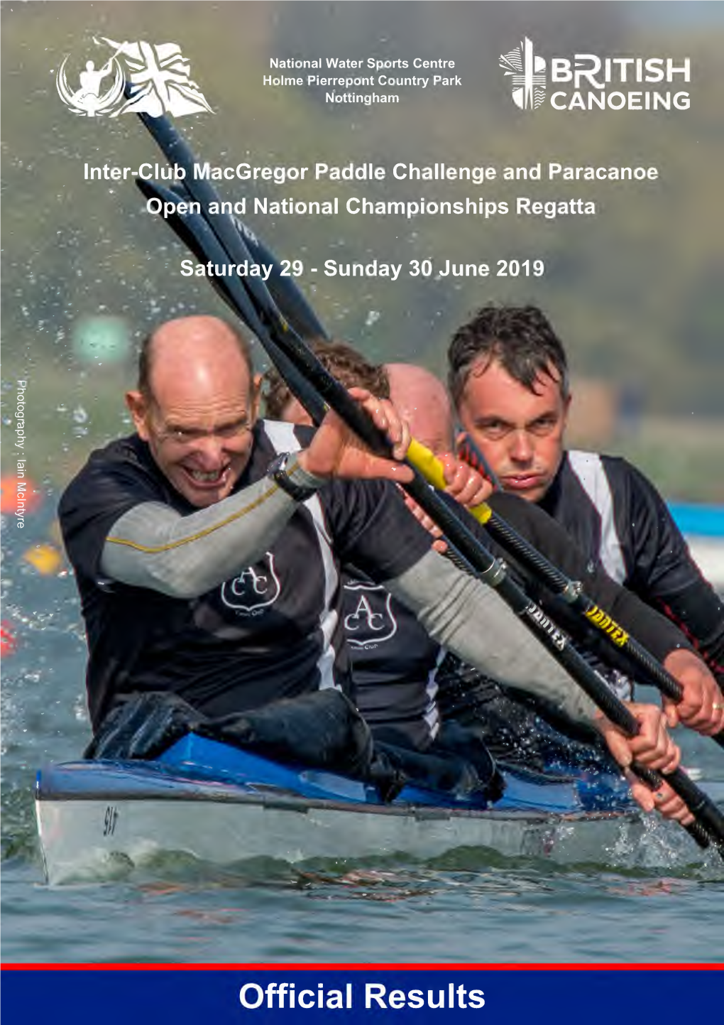 Official Results ..-:::: ' Inter-Club Macgregor Paddle Challenge and Paracanoe Open and National Championships ~BRITISH Regatta