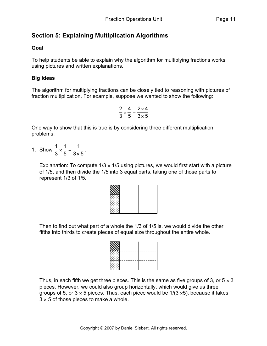 Section 5: Explaining Multiplication Algorithms