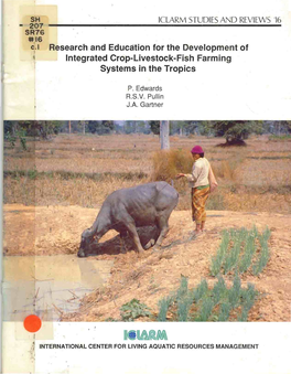 Research and Education for the Development of Integrated Crop-Livestock-Fishfarming Systems in the Tropics DEC 2 1