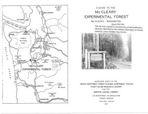 Guide to the Mccleary Experimental Forest