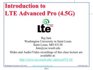 Introduction to LTE Advanced