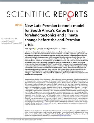 New Late Permian Tectonic Model for South Africa's Karoo Basin