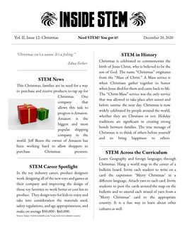Inside STEM Vol. II Issue 12