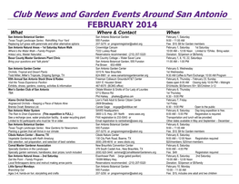 Club News and Garden Events Around San Antonio