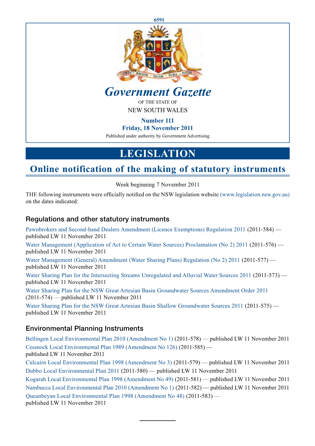 Government Gazette