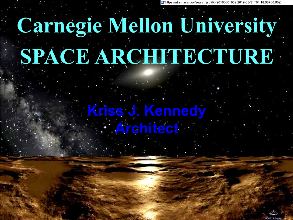 Carnegie Mellon University SPACE ARCHITECTURE