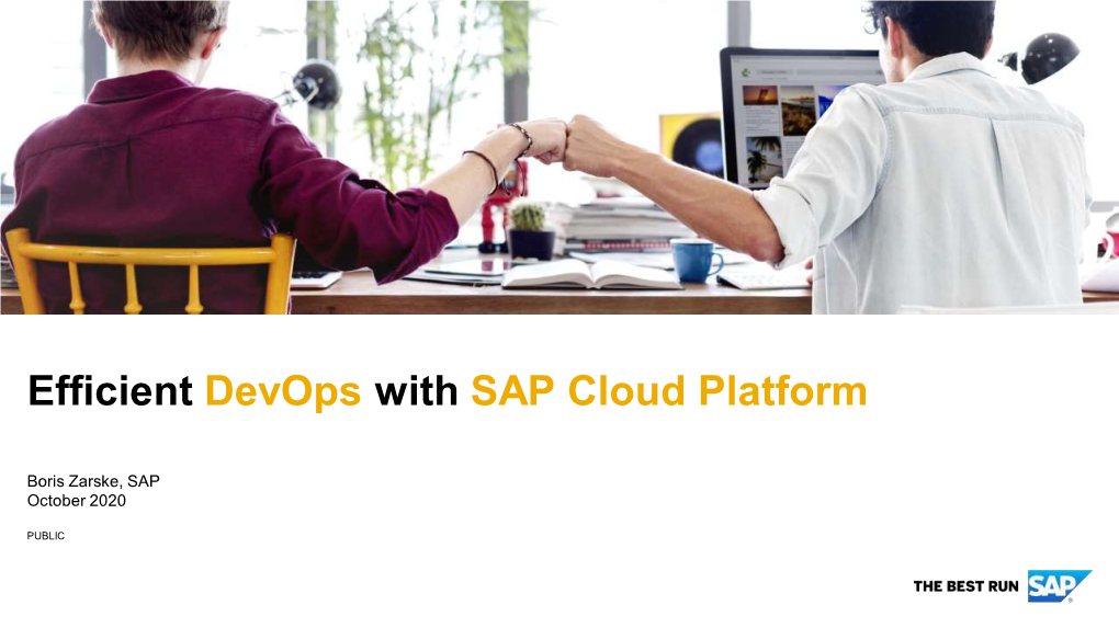Efficient Devops with SAP Cloud Platform