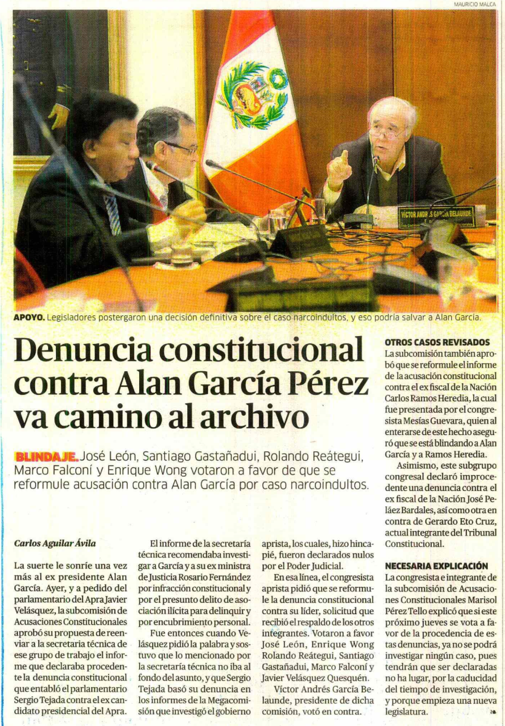 Denuncia Constitucional Contra Alan Garcia Pérez Va Camino Al Archivo