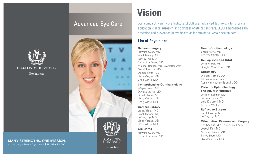 Ophthalmology Brochure