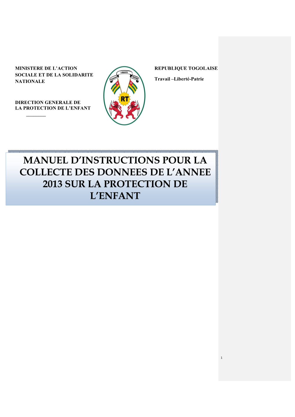 Manuel Pour La Collecte Des Donnees Du 08 Janvier 2015 Pour Impression