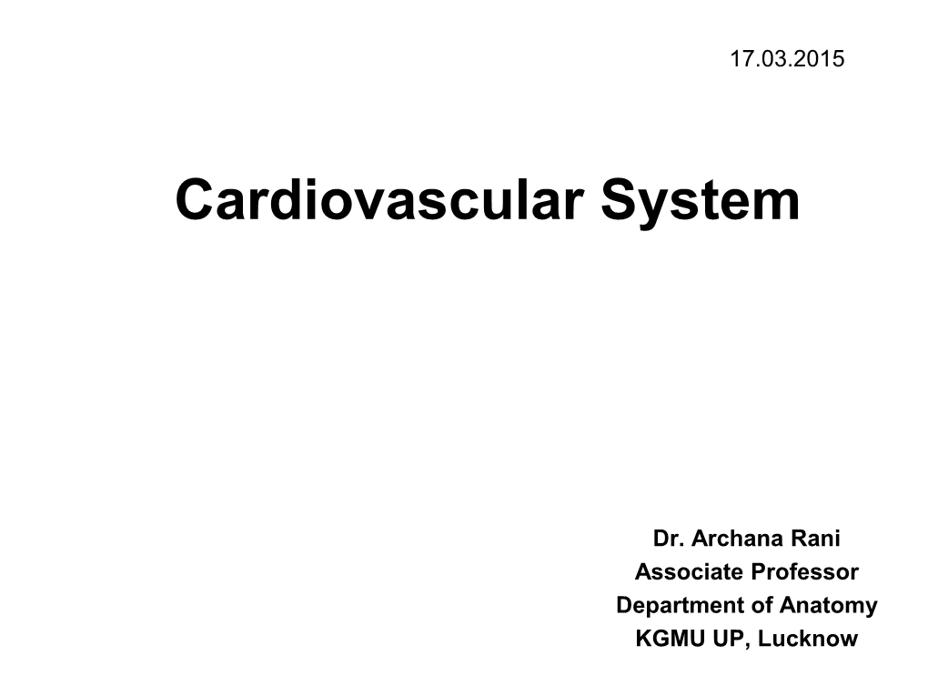 Cardiovascular System [PDF]