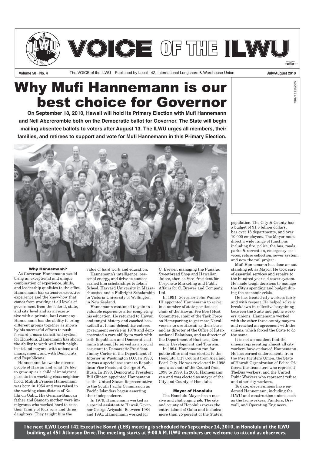 Why Mufi Hannemann Is Our Best Choice for Governor