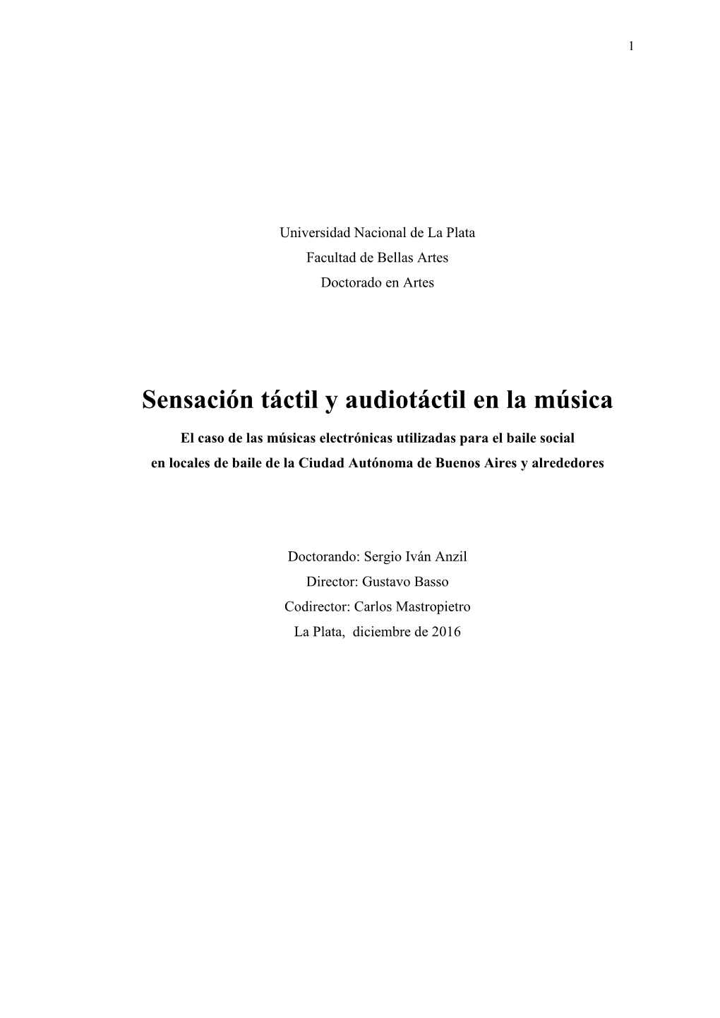 Sensación Táctil Y Audiotáctil En La Música