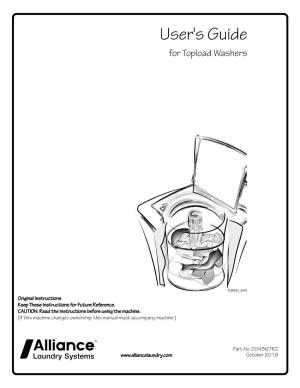 User's Guide for Topload Washers