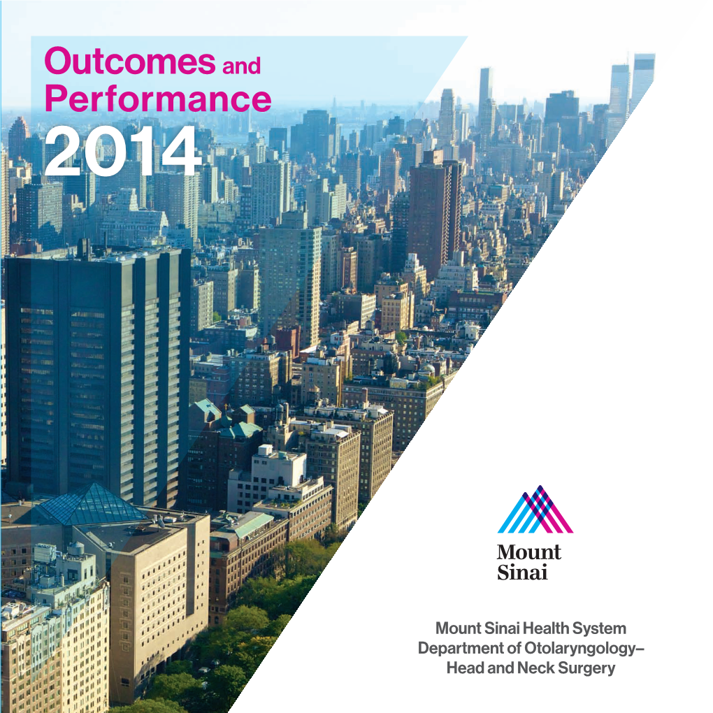 Outcomes and Performance 2014 Report