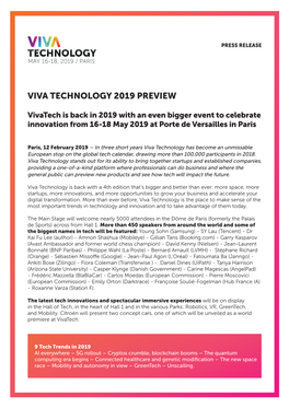 Viva Technology 2019 Preview
