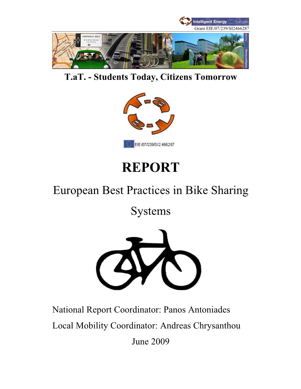 European Best Practices in Bike Sharing Systems