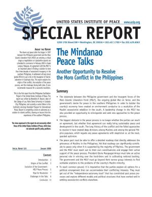 The Mindanao Peace Talks