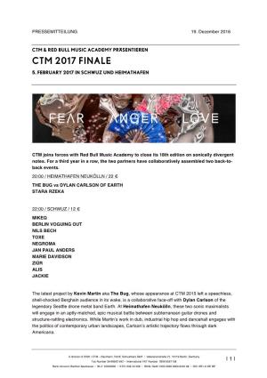 Ctm 2017 Finale