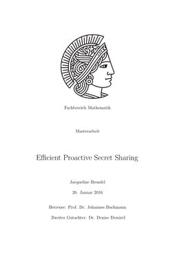 Efficient Proactive Secret Sharing