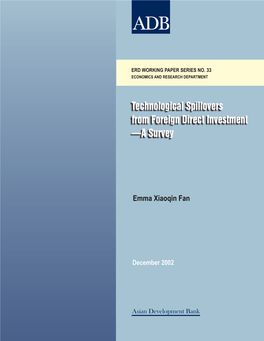 Technological Spillovers from Foreign Direct Investment —A Survey