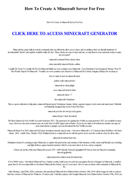 How to Create a Minecraft Server for Free