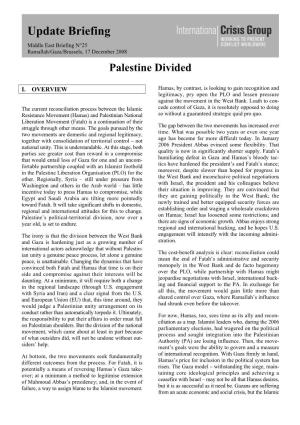 Palestine Divided