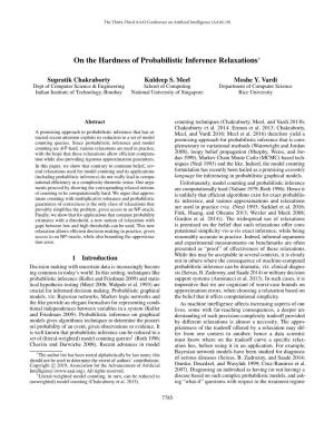 On the Hardness of Probabilistic Inference Relaxations∗