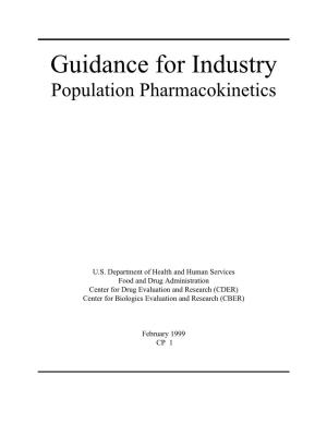 FDA Guidance for Industry Population Pharmacokinetics