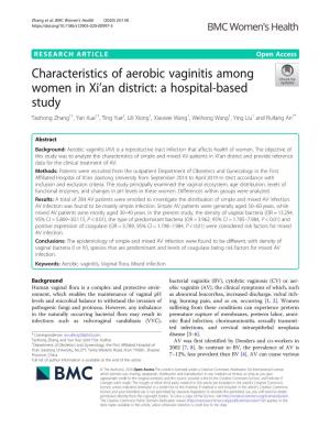 Characteristics of Aerobic Vaginitis Among