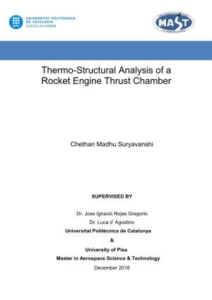 Thermo-Structural Analysis of a Rocket Engine Thrust Chamber