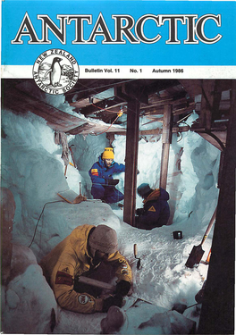 Bulletin Vol. 11 No. 1 Autumn 1986 ANTARCTICA