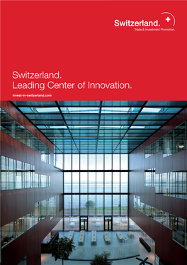 Switzerland. Leading Center of Innovation