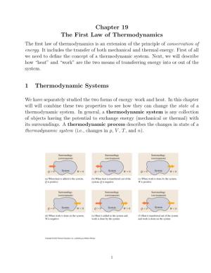 Chapter 19 the First Law of Thermodynamics 1 Thermodynamic