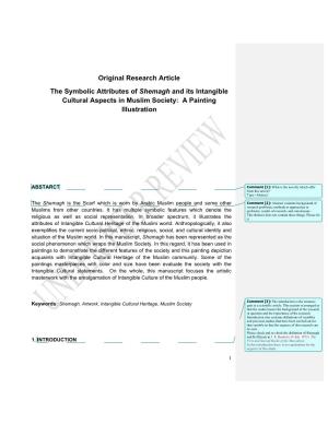 Original Research Article the Symbolic Attributes of Shemagh and Its Intangible Cultural Aspects in Muslim Society: a Painting Illustration