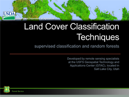 Land Cover Classification Techniques Supervised Classification and Random Forests