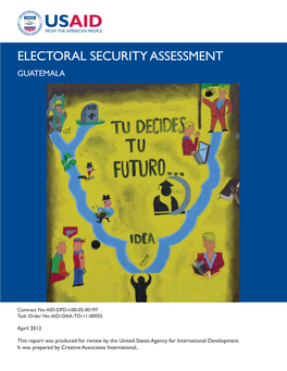 Electoral Security Assessment – Guatemala