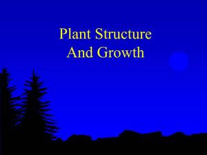 Plant Structure and Growth the Plant Body Is Composed of Cells and Tissues