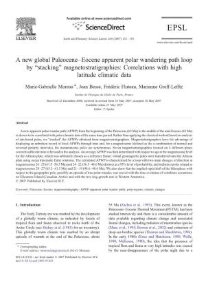 A New Global Paleocene–Eocene Apparent Polar Wandering Path Loop
