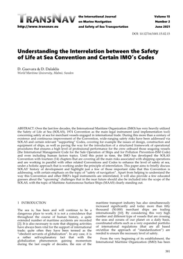 Understanding the Interrelation Between the Safety of Life at Sea Convention and Certain IMO’S Codes