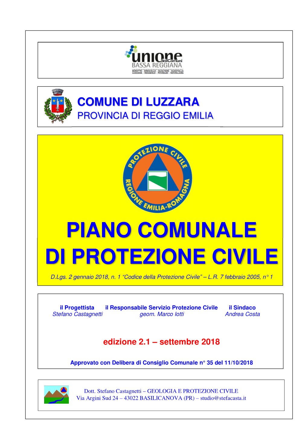 Piano Comunale Di Protezione Civile