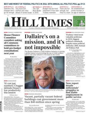Dallaire's on a Mission, and It's Not Impossible