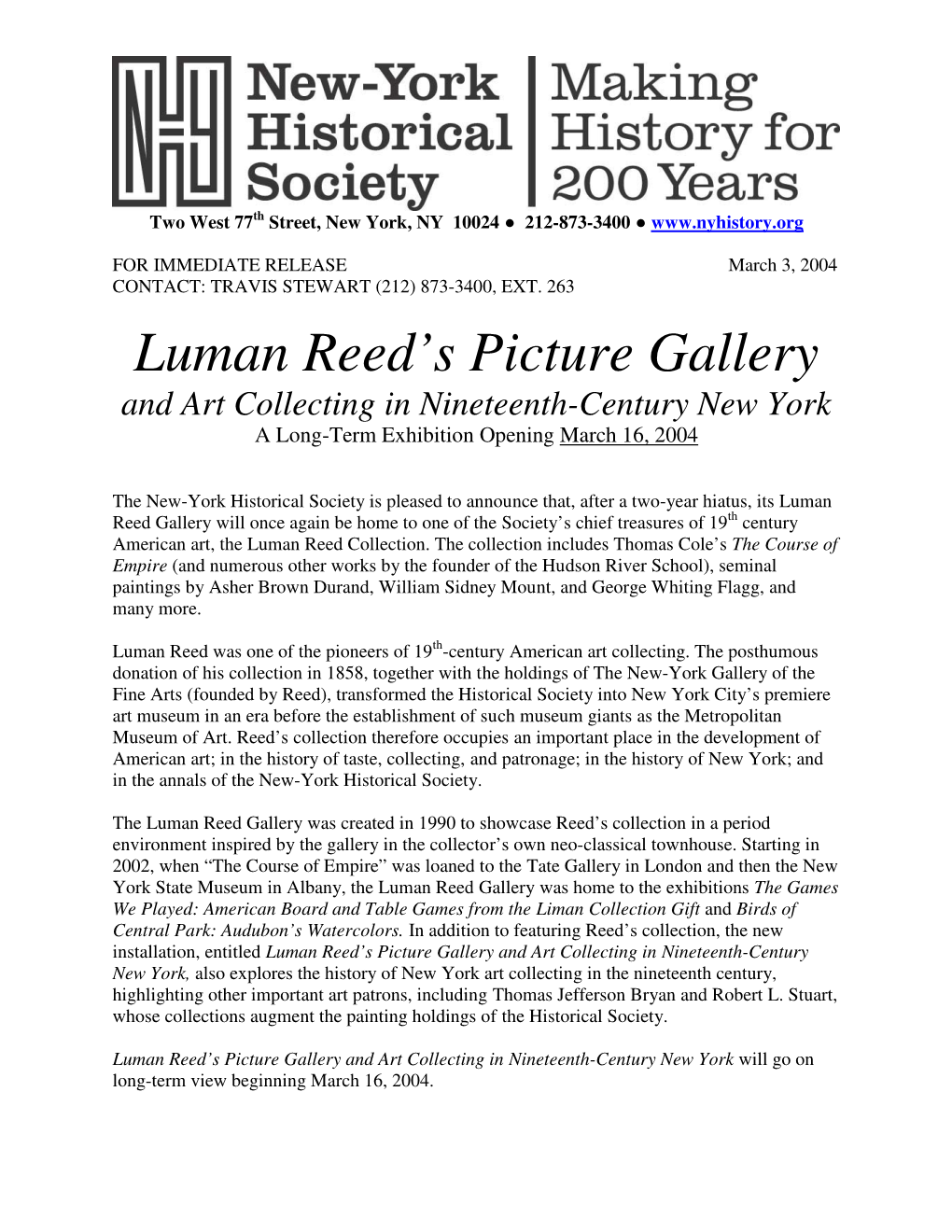 Luman Reed's Picture Gallery