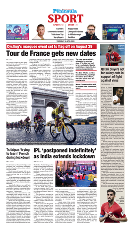 Tour De France Gets New Dates Hatem