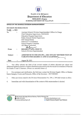 ]!)Epartment of ~Bucatton MIMAROPA Region SCHOOLS DIVISION of PALA\-VAN
