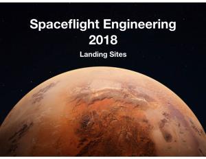 Spaceflight Engineering 2018 Landing Sites.Key