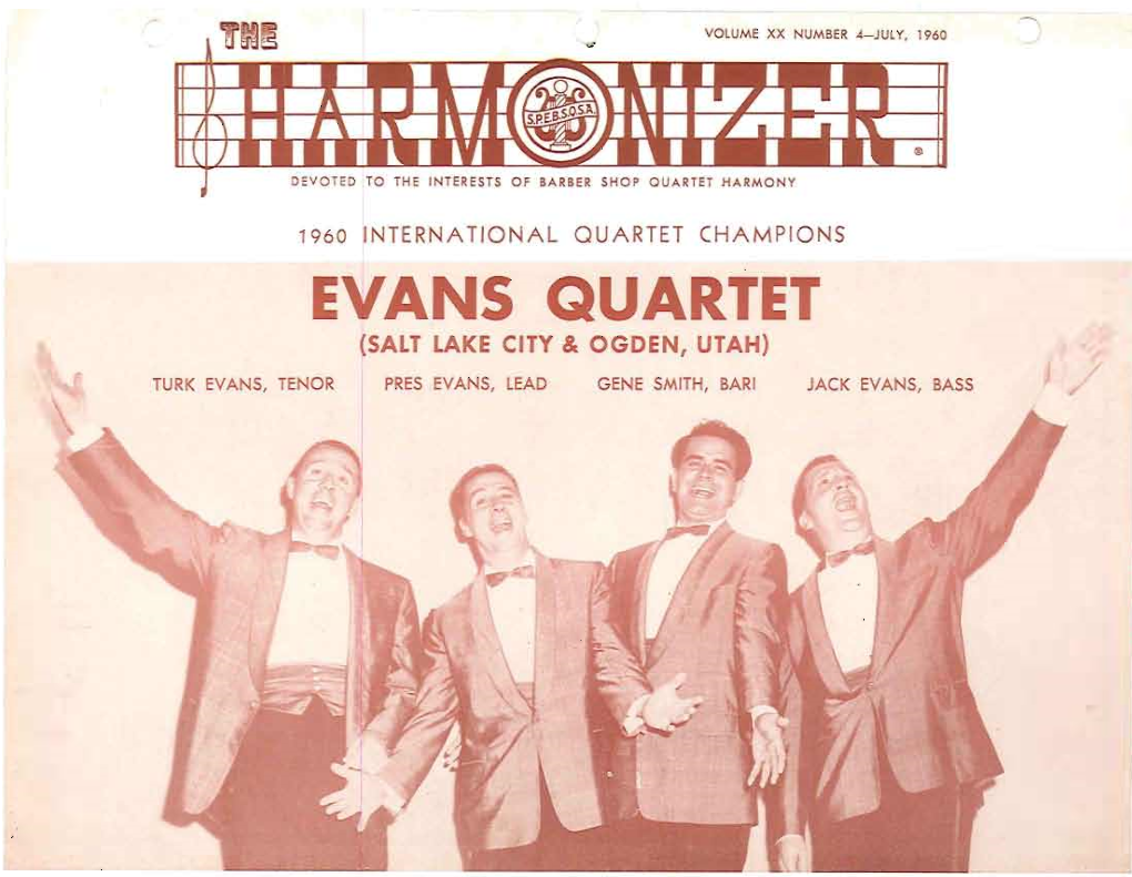 Evans Quartet (Salt Lake City & Ogden, Utah)