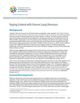 Vaping Linked with Severe Lung Illnesses