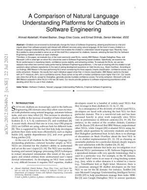 A Comparison of Natural Language Understanding Platforms for Chatbots in Software Engineering